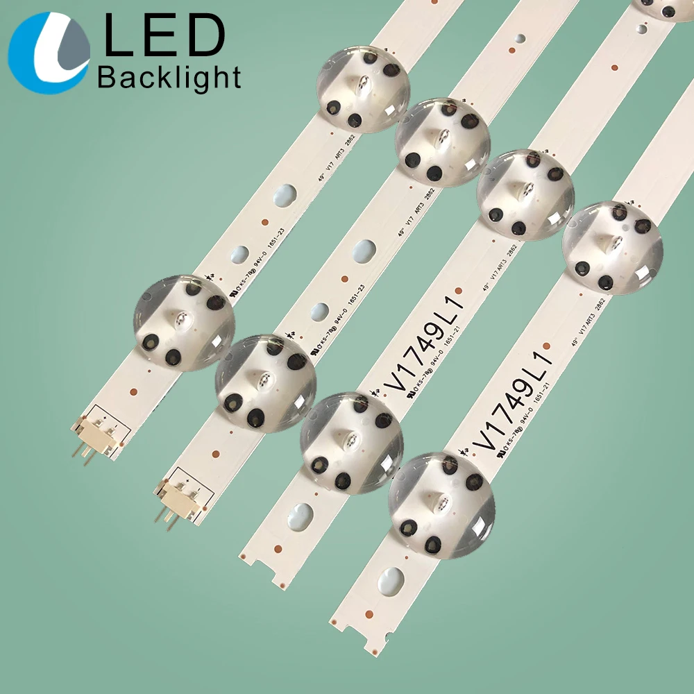 4Pcs/set 49in 510mm LED Backlight TV Strip for LIG 49UJ 3V 1W 6+6led 49UJ6500-UB AUSYLJR 49UV340C-UB AUSYLJR LC490DGG 6916L-2863