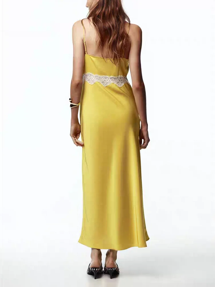 Słodka sukienka midi Dr Faionable, letnia nowość, odzież damska, sukienka na ramiączkach, długa spódnica z wysokim stanem na bankiet.