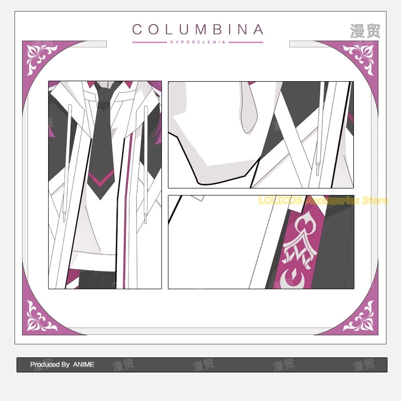 Game Doujin Genshin Impact Columbi Cosplay Costume Daily Student Wind Coat Hoodies Tops Skirt Jacket Suit Fashion Autumn