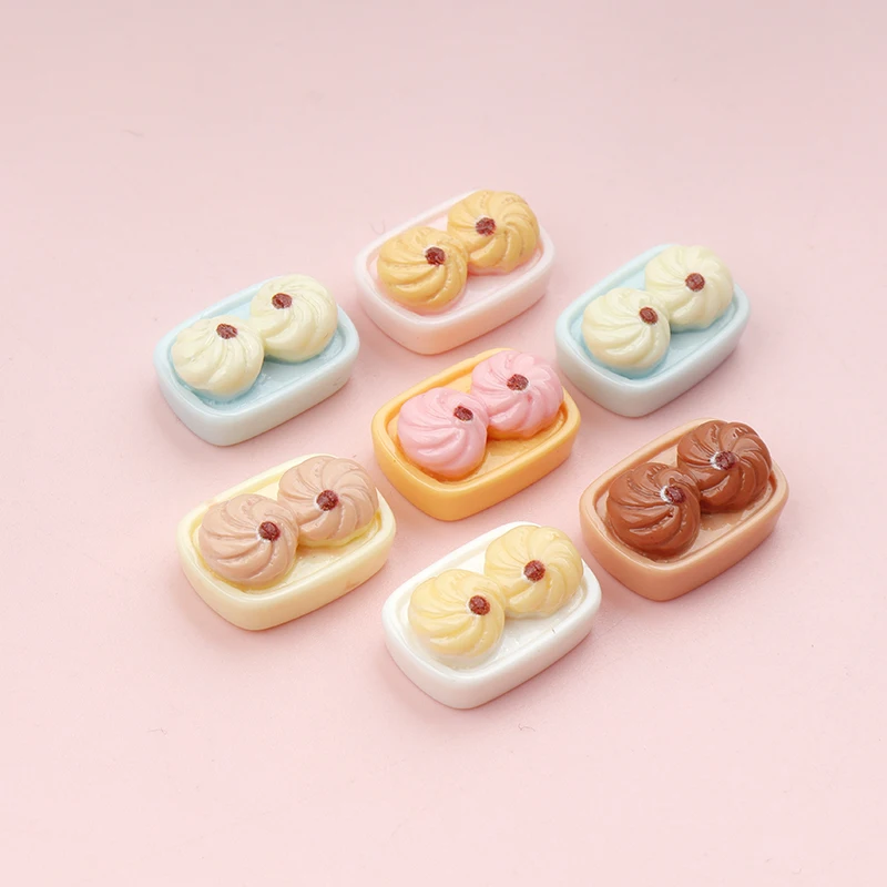 30/300pcs Mini Kawaii Resin Steamed Stuffed Bun Flat Back Cabochon Scrapbook Diy Party Hairpin Accessories Home Decoration Craft