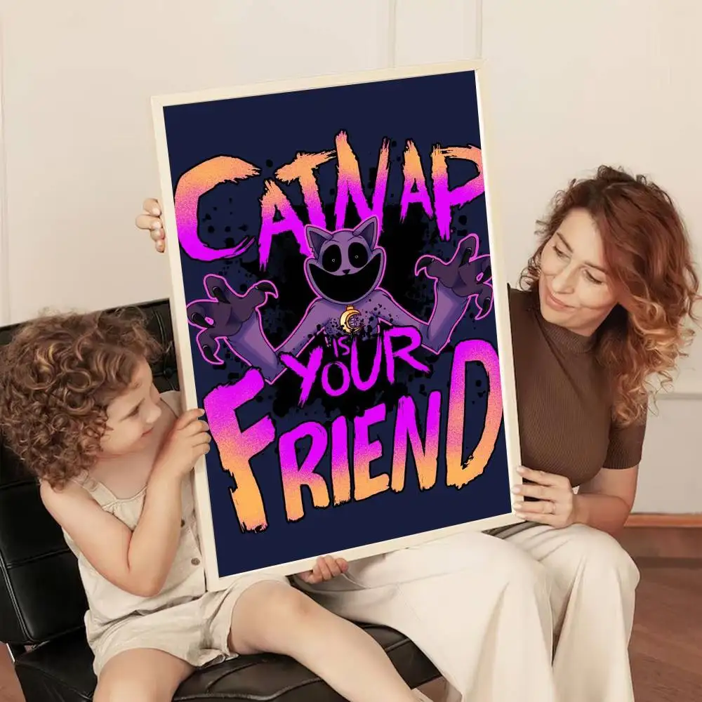 Smiling Critters Is Your Friends C-atnap Poster Music Album Aesthetics Art Prints Painting Retro Home Decoration Room Wall Decor