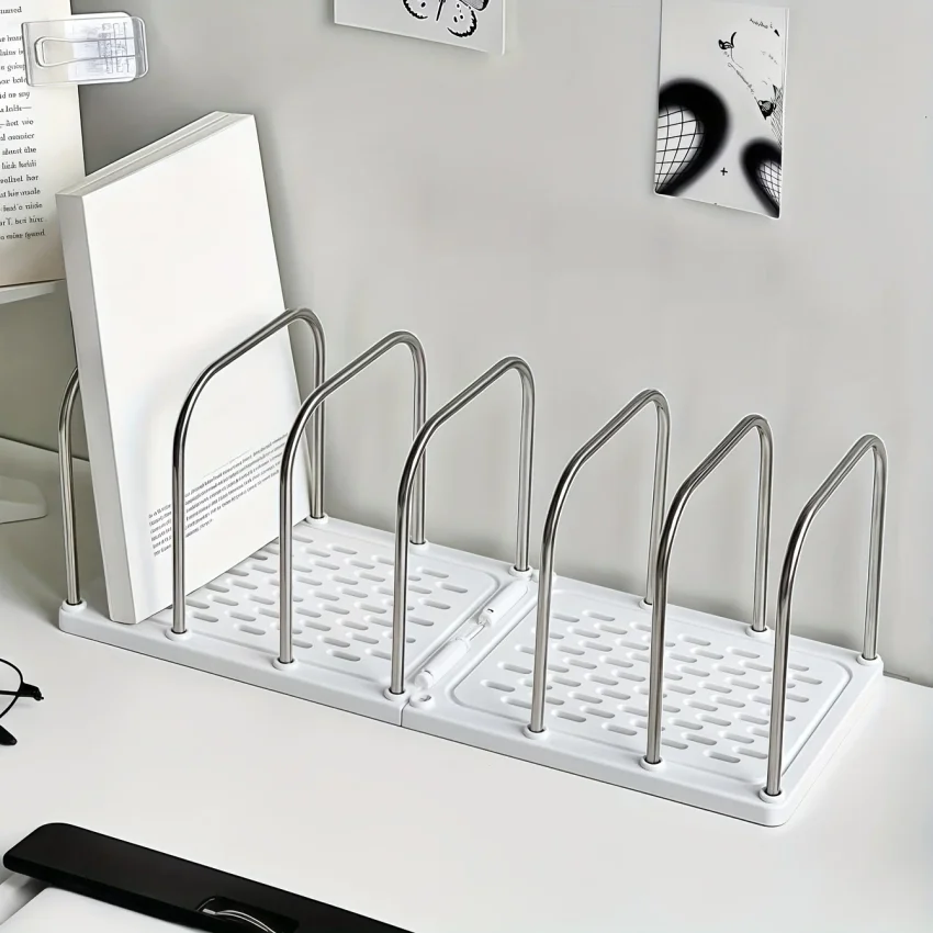 

1PCS Modern minimalist office desktop storage rack, divided vertical small book stand, suitable for storing files, books, etc.