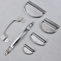 Stainless Steel Folding Load-bearing Industrial Plate Type Lift Box Spring Handle Box Ring Side Handle