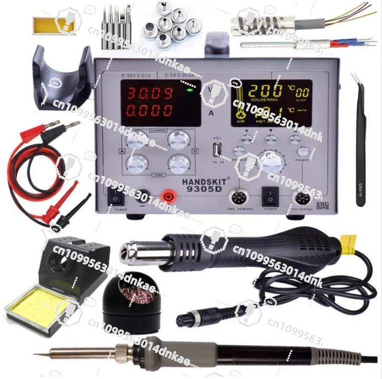 Genuine High-power Four-in-one Digital Display Maintenance Soldering Station 9305D Hot Air Gun Desoldering Station Soldering