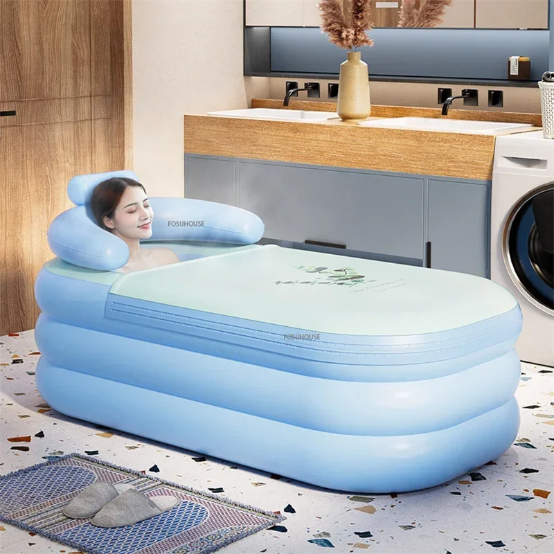 

Modern Balcony Inflatable Bathtubs for Adults Villa Foldable Bath Tub Bucket Home Bathroom Bidet Large Capacity Swimming Pool M
