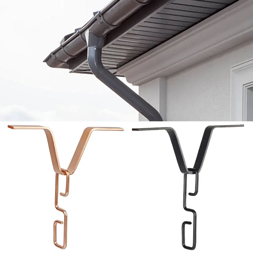 

Rain Chain Gutter Adapter Chain Hook Outside Hardware V Shaped Hook Hanger Drainage Ditch Downspout Outlet Rain Chain Hook