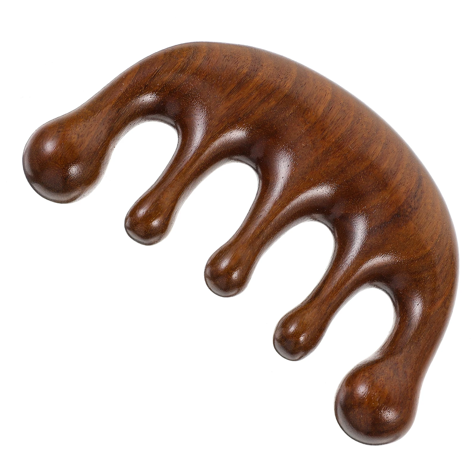 

MUSISALY Ebony Wooden Massage Comb Creative Body Design Simple Shape Wood