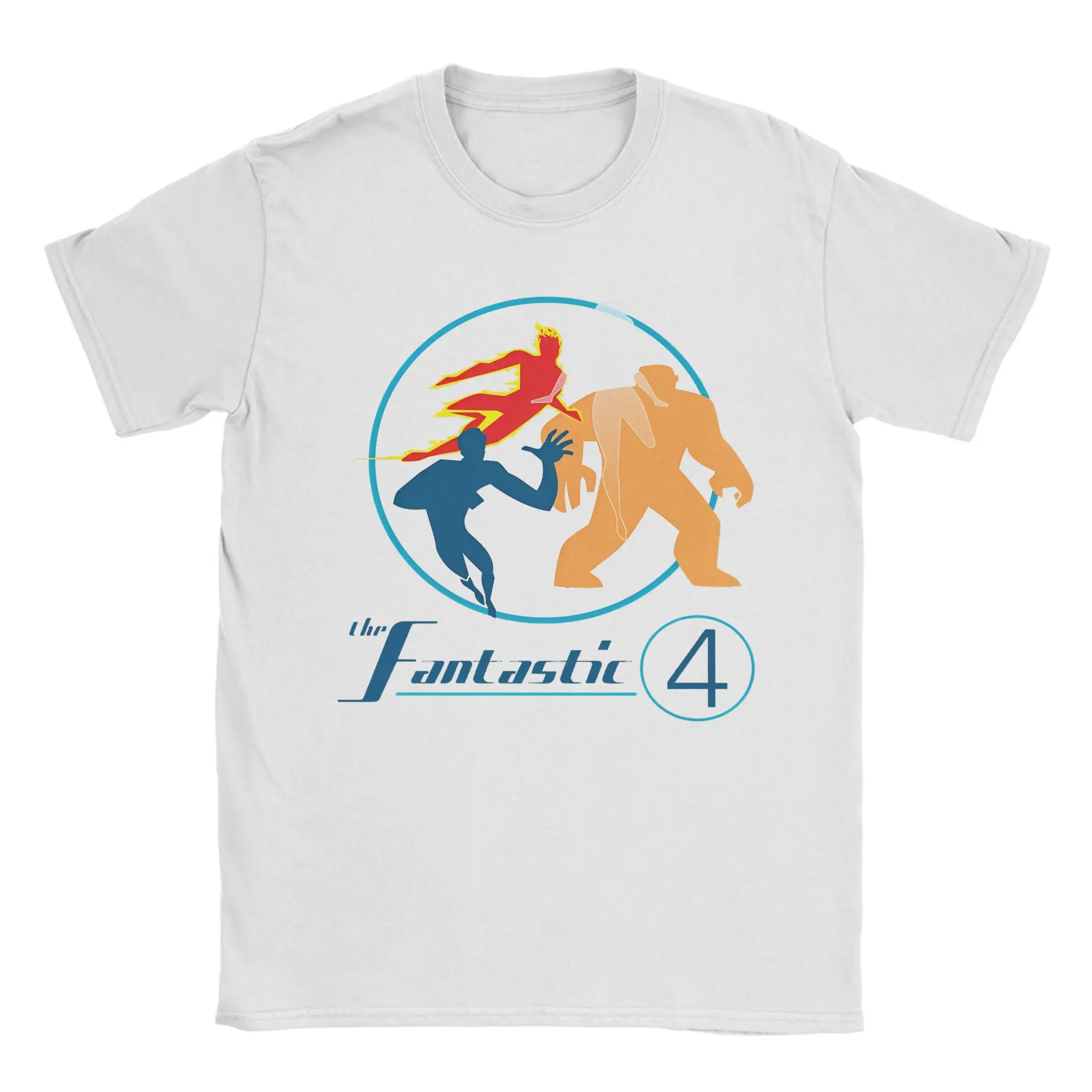 تي شيرت Ulzzang Movie The Fantastic Four First Steps تي شيرت رجالي قطني بأكمام قصيرة ورقبة دائرية قمصان صيفية #1