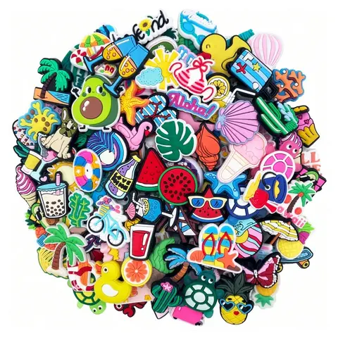 Lot of 25,50,100 pcs Random Shoe Charms - Perfect Gifts for Girls and Boys - Fun Shoe Accessories for Crocs Wristband Sandals