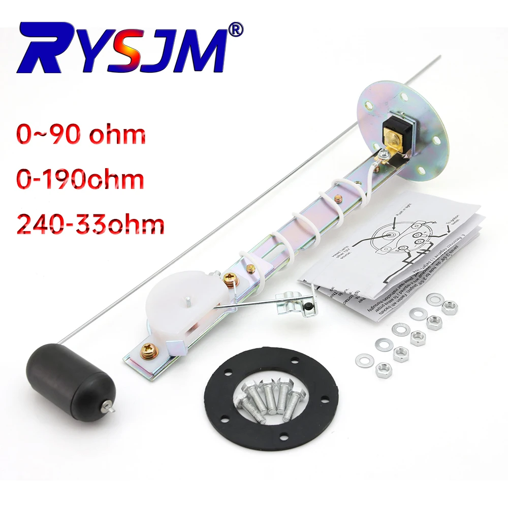 

Auto Fuel Float Sensor 0~90 ohm/0-190ohm/240-33ohm Stainless Steel Fuel Level Oil Tank Sender For 4/6/8 Cylinder Fuel Gauge