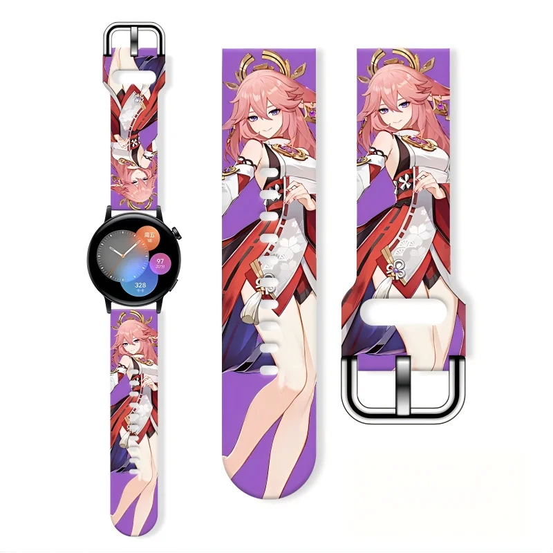 

20mm Anime Series Printed Strap for Samsung Galaxy Watch 7/6/5 40mm 44mm Replaceable Bracelet 22mm for Xiaomi Amazfit Watchband