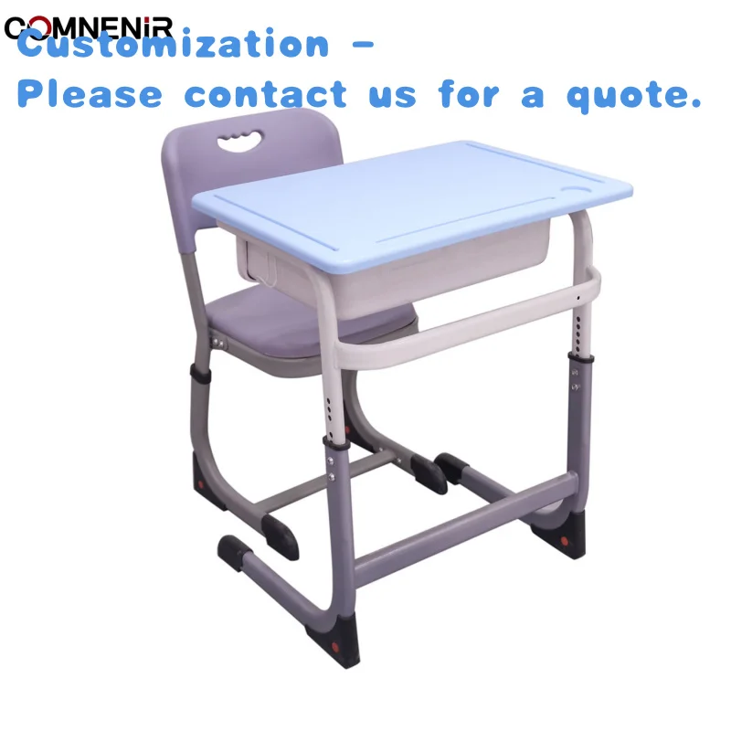 

custom.Modern Design Student Desk and Chair Adjustable Height Factory Price School Classroom Furniture