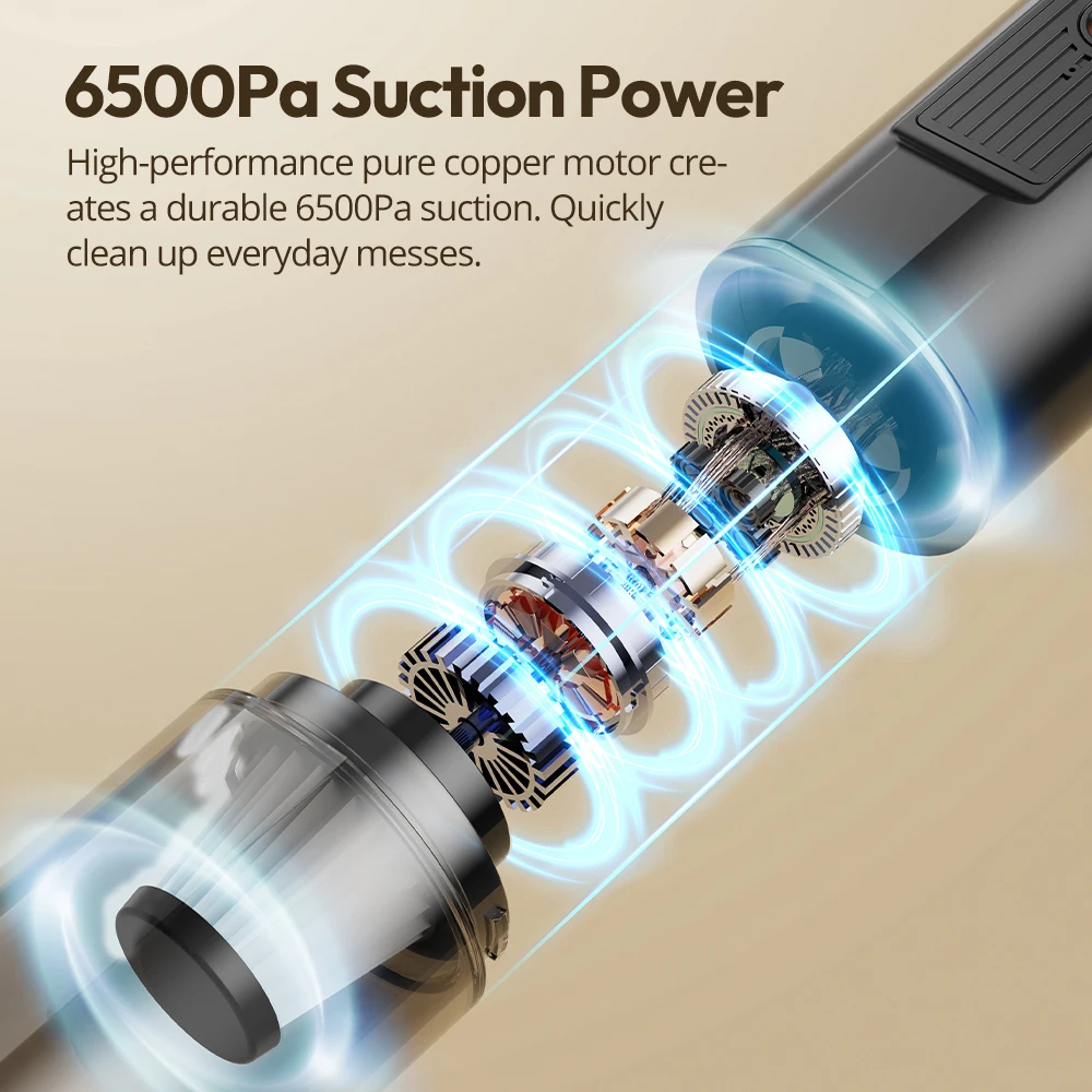 Беспроводной автомобильный пылесос ThiEYE 6500 па, 2 в 1, беспроводной ручной мини-пылесос для дома и автомобиля, двойного использования Cleane