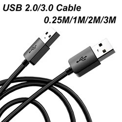 1/2/3M USB Extension Cable,USB male to male Extender Cord ,USB A to USB 3.0/2.0 extension cable for Radiator Hard Disk TV Box
