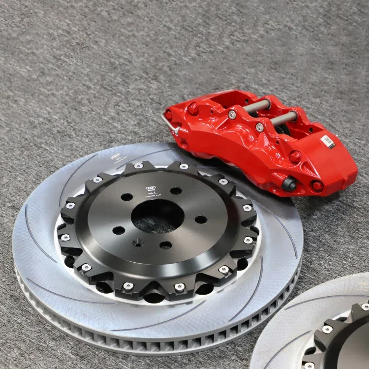 Tuning brake systems bbk brakes big 8 piston brake in Red with drilled slotted disc for LS500 LS300 LC200 LC300 LX570 ES GX