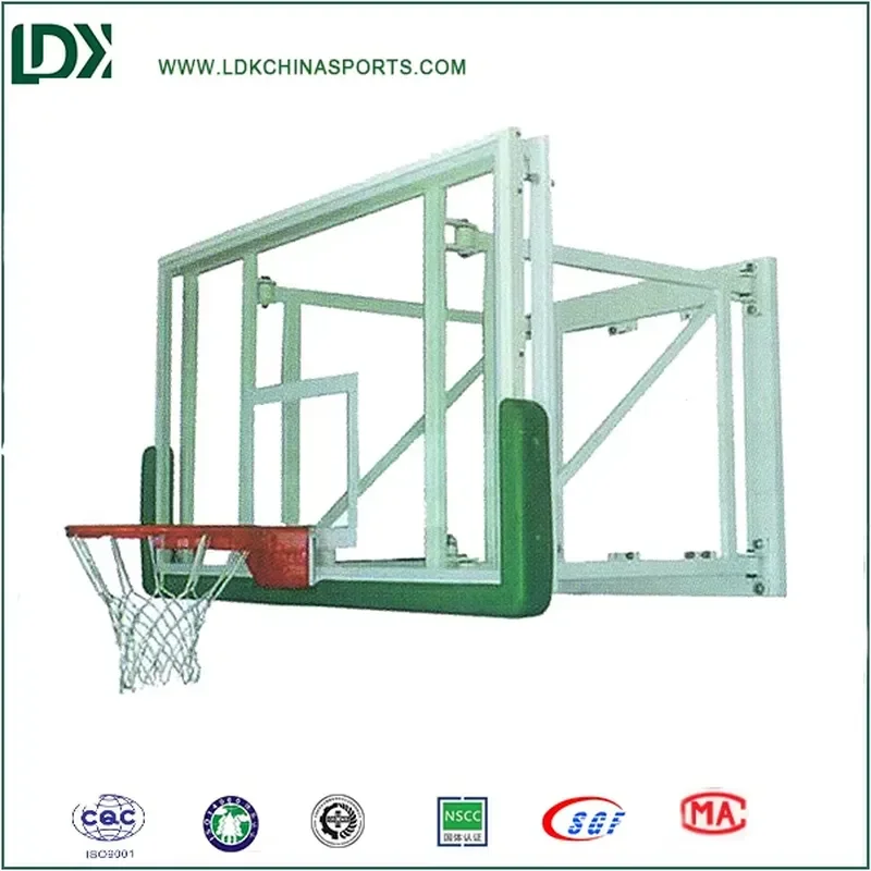 Tempered Glass Basketball Board Wall Mounted Basketball Hoop for Sale