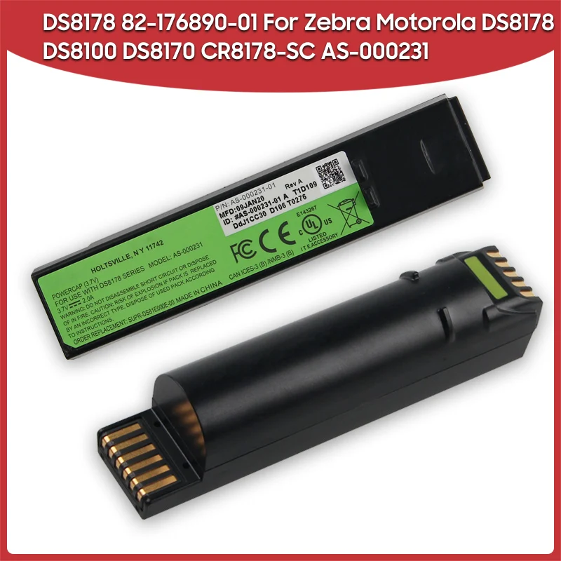 3.7V 2A Replacement Battery DS8178 82-176890-01 For Zebra Motorola DS8100 DS8170 CR8178-SC AS-000231 BTRY-DS81EAB0E-00