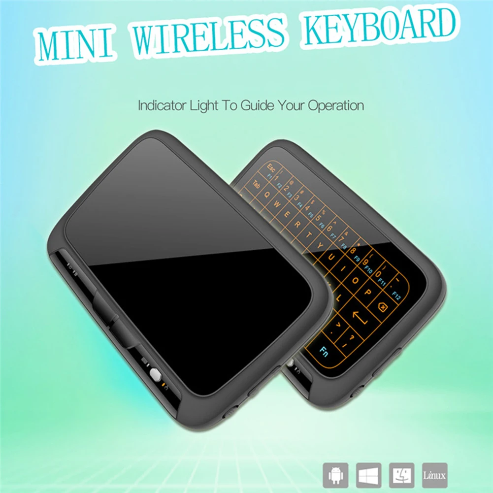 2.4 جيجا هرتز لوحة مفاتيح وماوس هوائية USB دونغل استقبال شاشة كاملة تعمل باللمس QWERTY لوحة اللمس التوصيل والتشغيل لوحة المفاتيح QWERTY الذكية للكمبيوتر