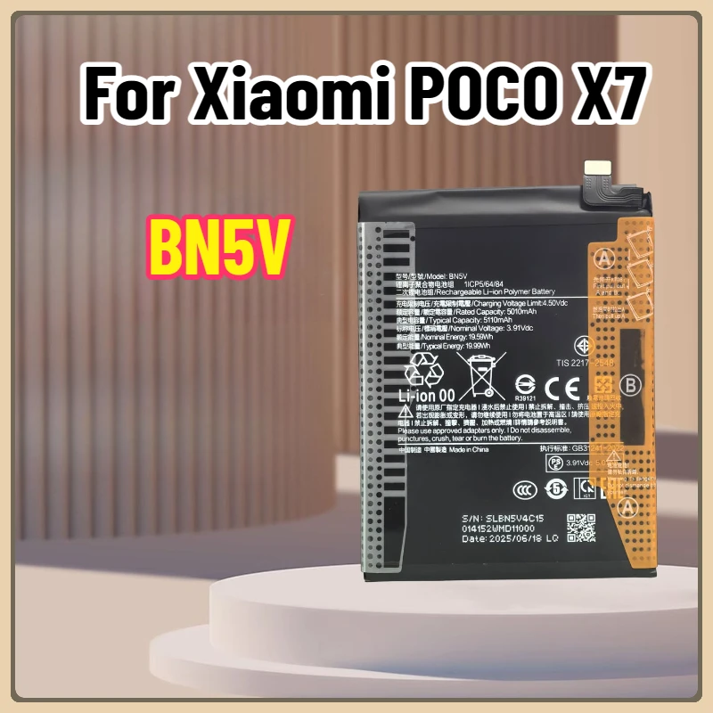 

BN5V New Large Capacity Power Board for Xiaomi POCO X7 Mobile Phone Battery 24095PCADG