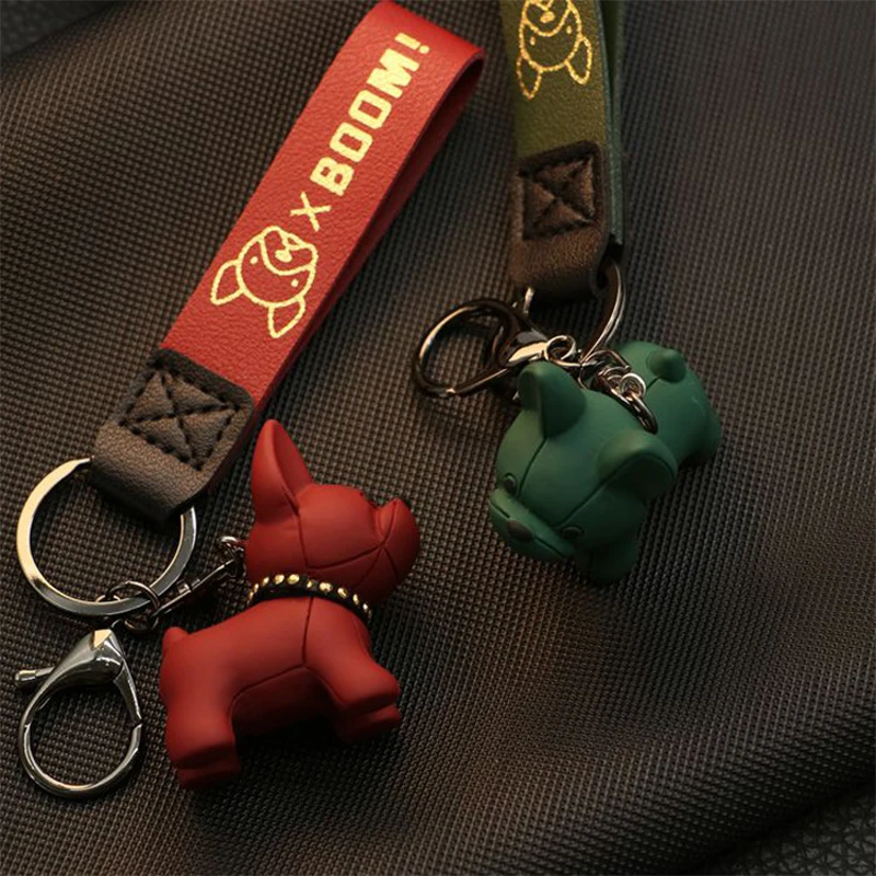 Creative Law Fighting Dog Cartoon Keychain Cute Pit Bull Shiba Inu Doll Key Chain Bag Pendant