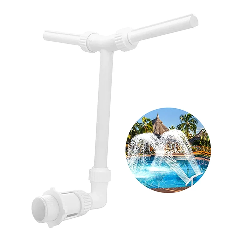 Waterfall Swimming Pool Fountain Adjustable Dual Spray Water Fountain Pool Decoration Swimming Pool Accessories