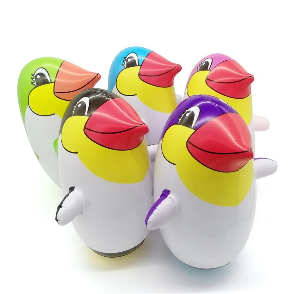Eco-friendly Materials Inflatable Toys Cartoon Pattern Durable Penguin Tumbler Thickened Inflatable Tumbler Children
