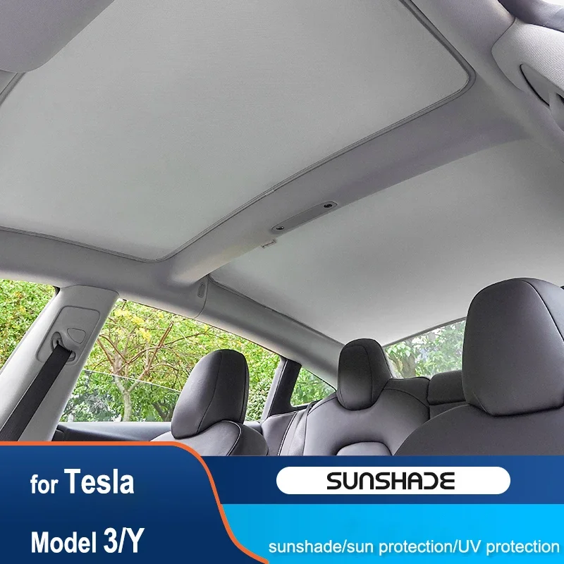 

Солнцезащитный козырек премиум-класса Tesla Model 3/Y — индивидуальная защита от ультрафиолета и тепла для лобового стекла, задней части, люка — простая установка, прочный