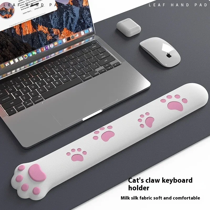 Pink Cat Claw Wrist Pad para Aprendizagem Geral, Anti-Slip Mouse Hand Pad, Cartoon Grosso, Bonito, Pulso, Geral, Nova Chegada