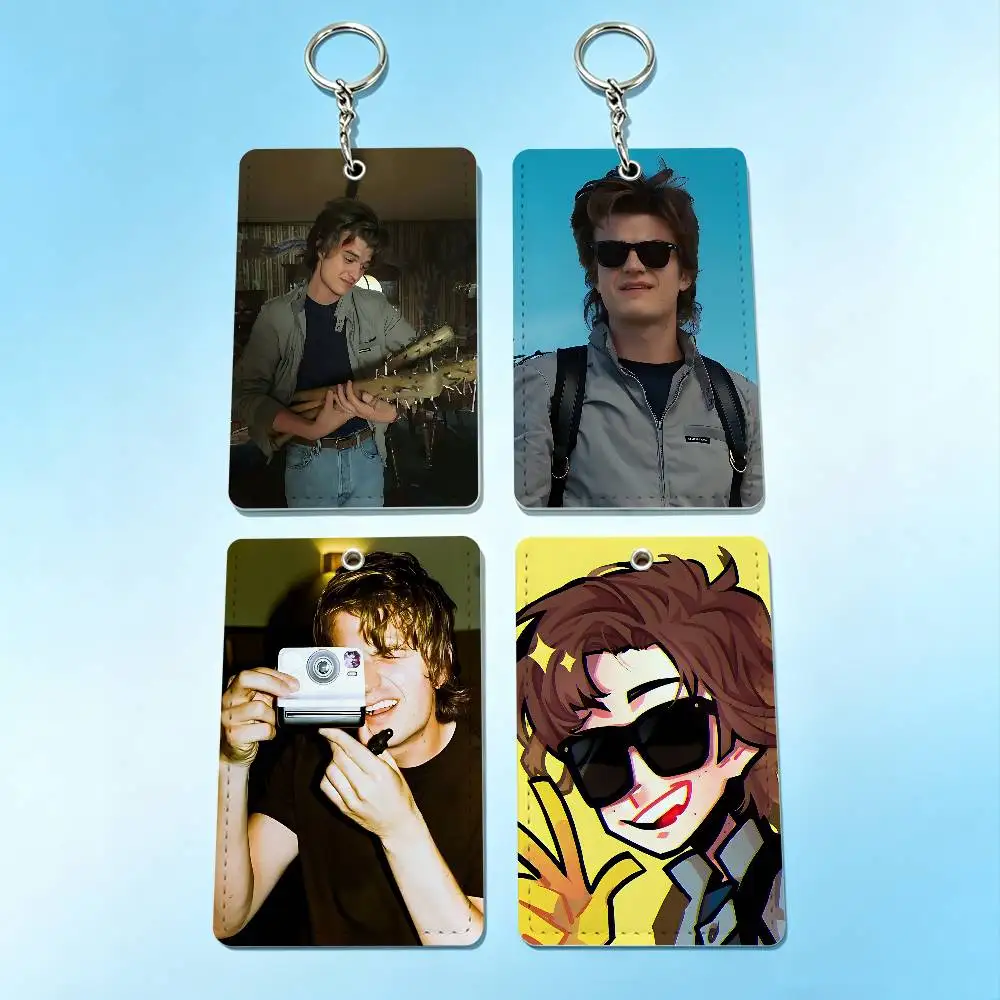 

J-Joe Steve K-Keery Cool Card Holder Men And Womenn Universal Antirust Keychain Learther Access Drop Key Tag Ring