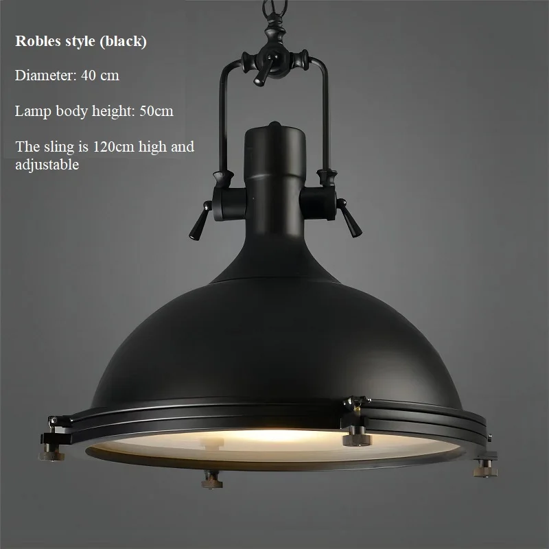 XIHOME Retro American Industrial Round Kronleuchter Vintage Industrial LED Bulb Robers/Garris/Jobs/Hines Iron Art Pendelleuchte 9