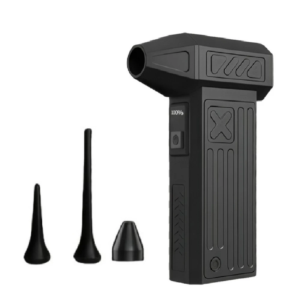 

Мини-турбоструйный вентилятор, 110000 об/мин, 5 передач, регулируемая скорость, электрическая воздушная тряпка, зарядка типа C, мощный воздуходувка с 3 насадками