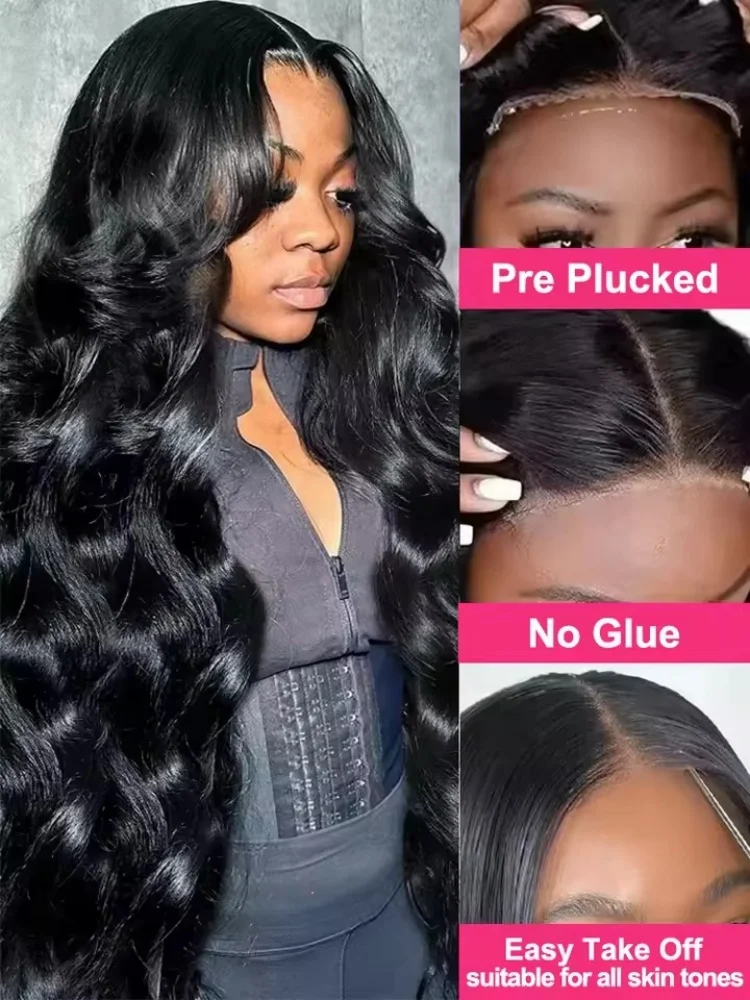 44 Inch Body Wave 13x6 Hd Lace Frontal Wig Human Hair 360 Brazilian Pre Plucked Lace For Women 13x4 Lace Front Wigs 250 Density image 3