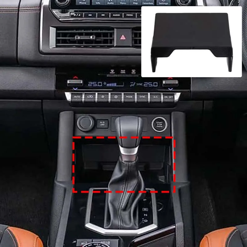 ABS أسود لميتسوبيشي L200 تريتون 2024-2025 سيارة وحدة التحكم المركزية صندوق تخزين علبة الهاتف اكسسوارات السيارات الداخلية