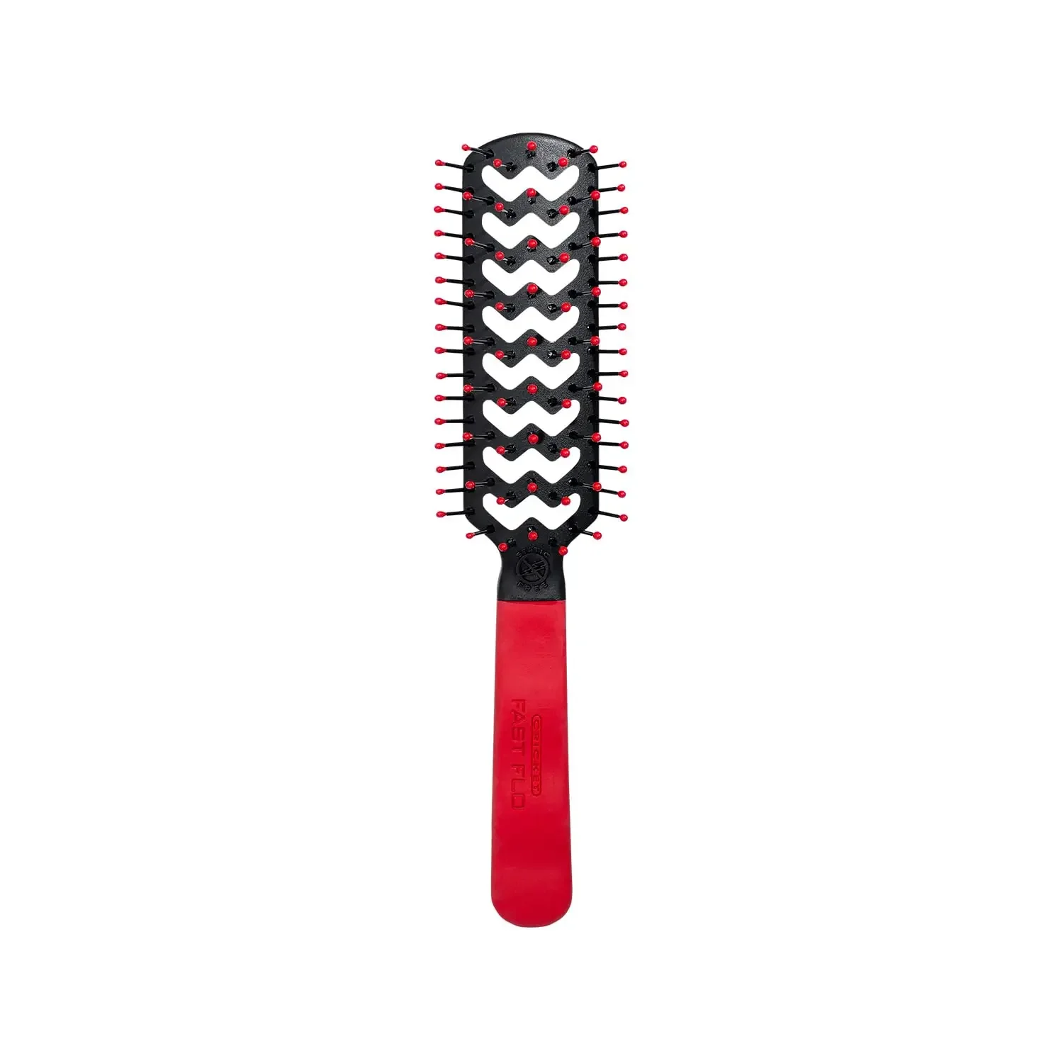 Static Free Fast Flo Color Vent Hair Brush - Quick and Blow Drying, Detangling, and Frizz-Free Styling - Anti-Static Bristles, I