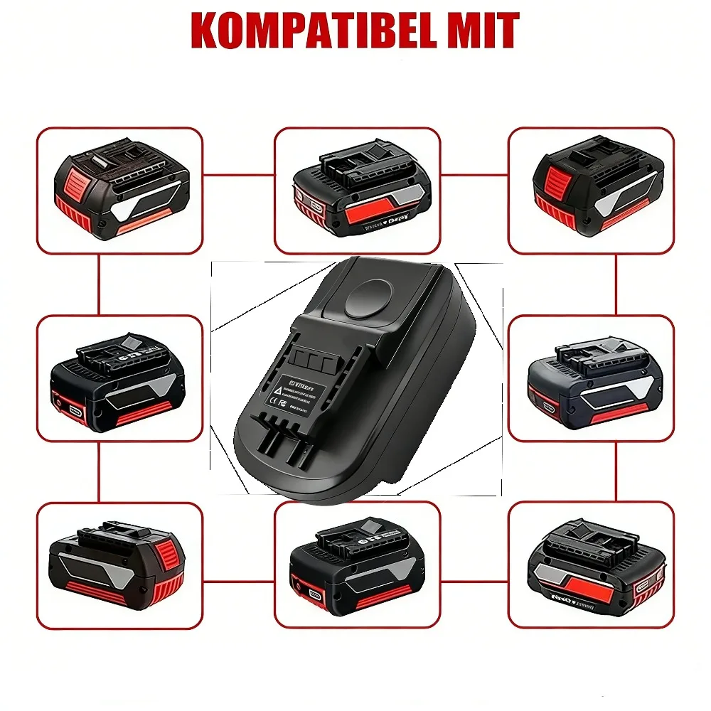 BOS18Worx Battery Adapter For Bosch 18V GBA  Battery Converter to For Worx 20V 4PIN Power Tools Drill
