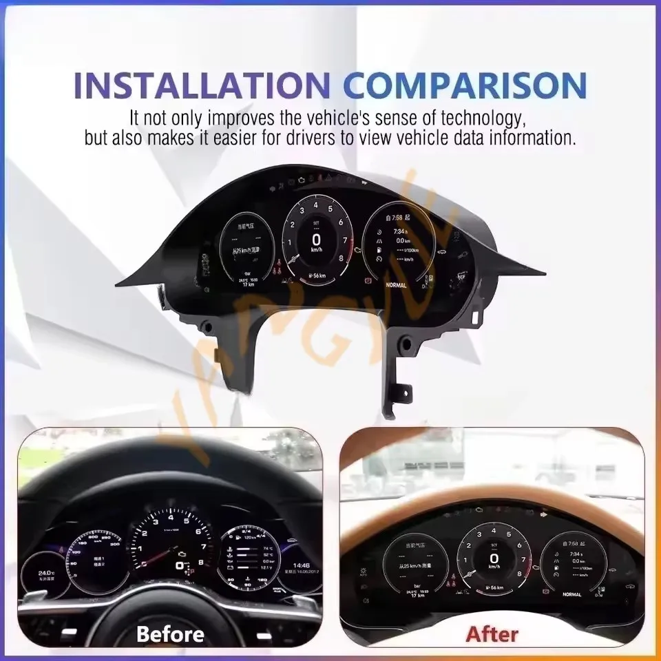 hd LCD Digital Instrument Cluster For Porsche Panamera 2010-2016 Car Dashboard Odometer Speedometer Smart Gauges Moudle 12.3inch