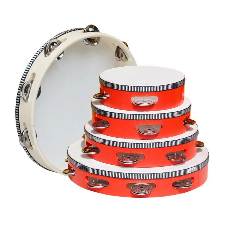 Musical Instruments Tambourine Drum Hand Shake Drum Toddler Children Educational Tambourine Round Percussion Party Dancing Toys