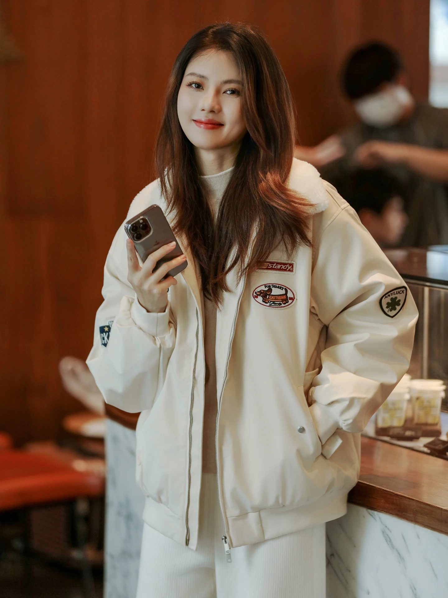 

White Padded Baseball Jaet Women's Winter Thiened Cotton Coat American High Street Sle Commute Korean Version Straight ...