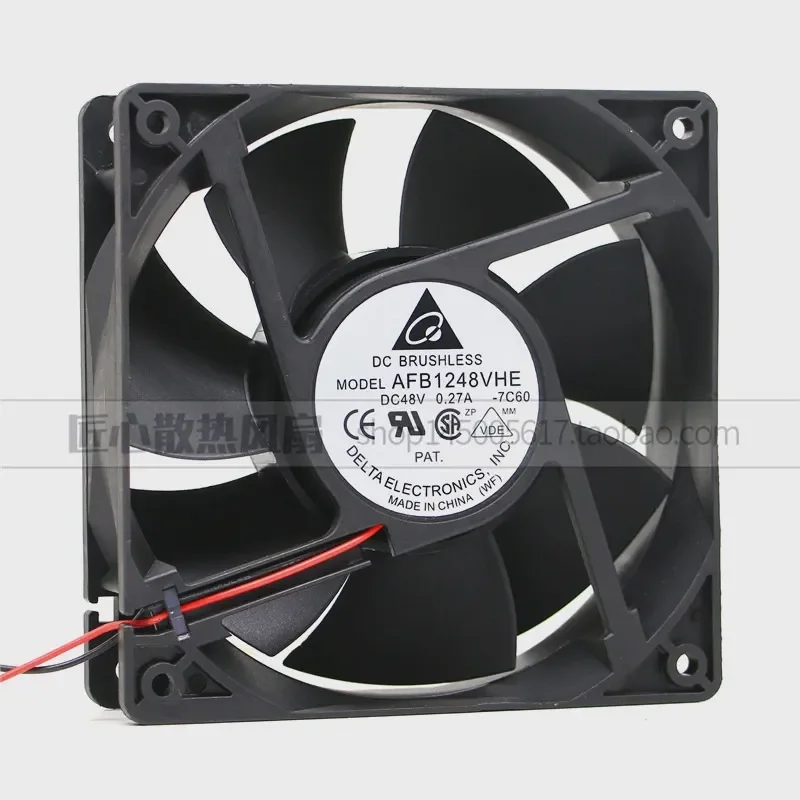 for Delta AFB1248VHE-7C60 12038 12 cm 48 V 0.27 A 3-wire double ball bearing cooling fan