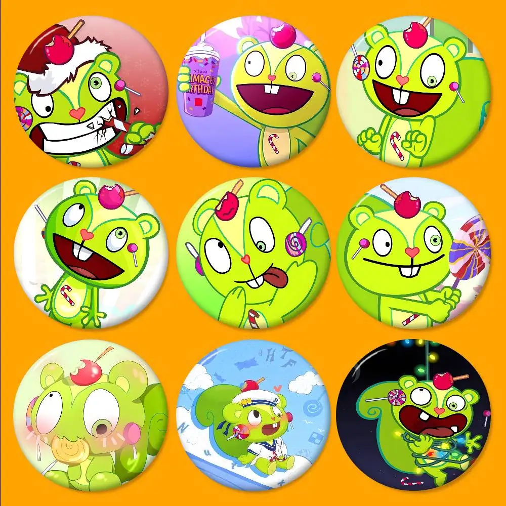 H-Happys-Tree-F-Friends HTF Nutty Anime Brooches Cute Cartoon  Badge Jacket Jeans Lapel Pin Gift Accessorie