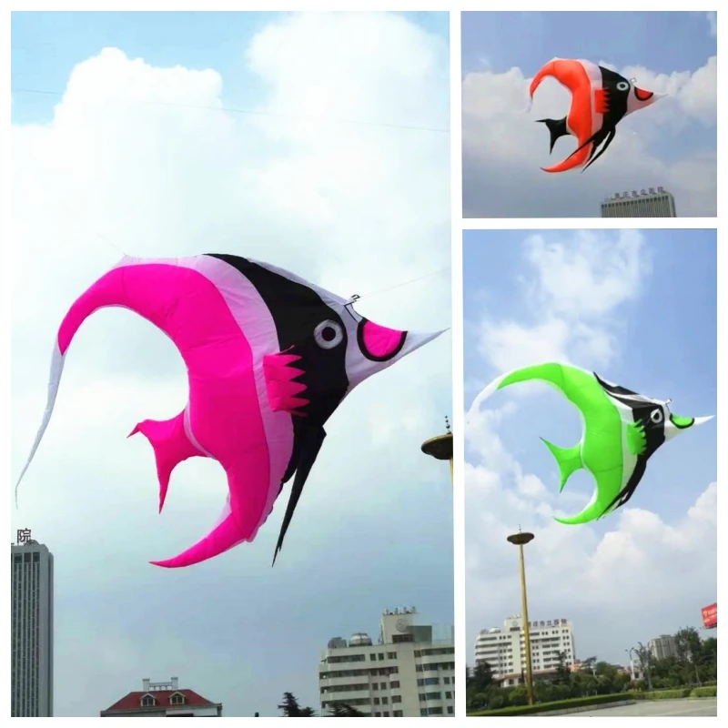 

free shipping fish kite flying soft kites parachute kite for adults ultra large kite flying windsurfing inflatable games kevlar