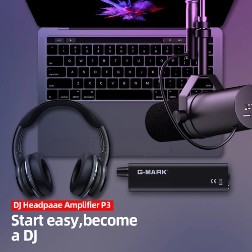 Imagen 2 del producto Amplificador de auriculares G-MARK P3, amplificador de Monitor intrauditivo Personal estéreo/Mono para músicos, DJ, escenario, batería de litio integrada