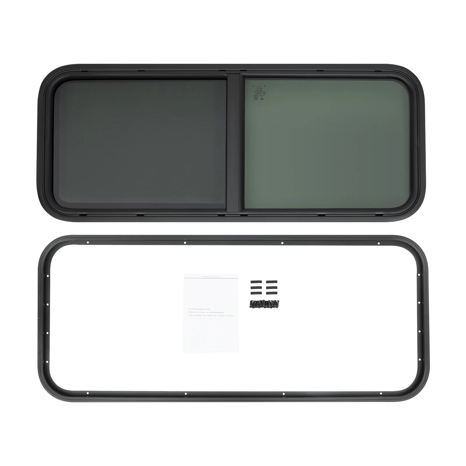 100 x 40 cm/90 x 30 cm, Wohnmobil-Fenster, Wohnwagen, Seitenfenster, Wohnmobil-Entlüftung, Push-Pull-Fenster, Moskitonetz, Schattenfenster