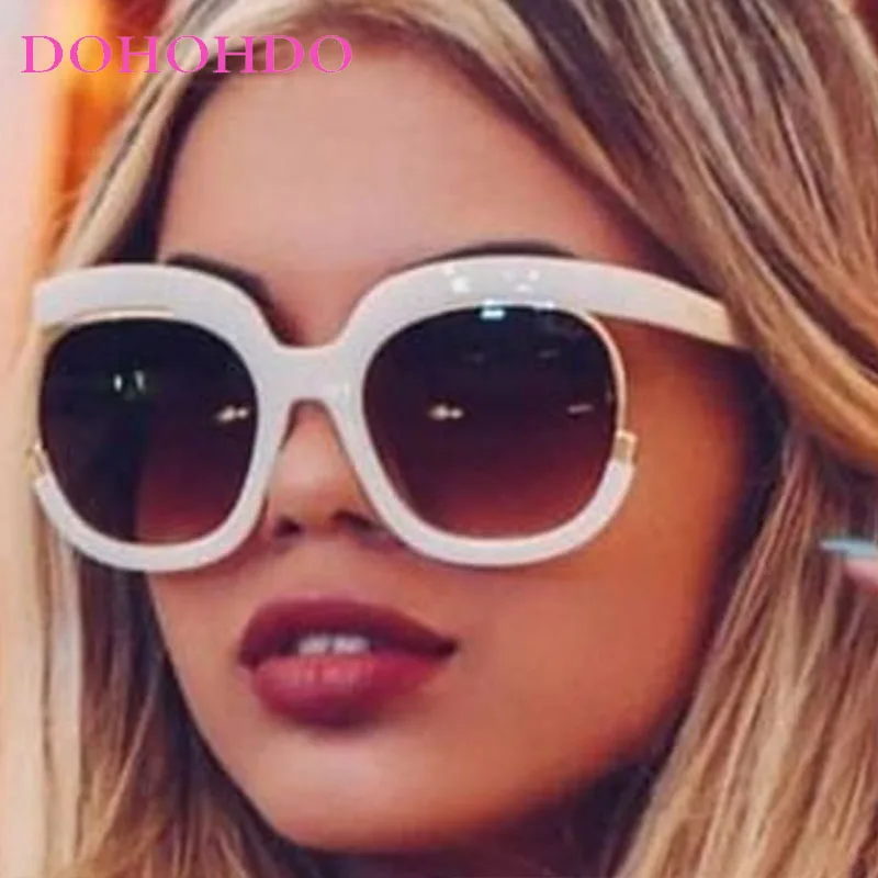 

Fashion Designer Big Frame Round Sunglasses For Women Men Vintage Trend Sun Glasses Ladies Outdoors Travel Shades Eyewear UV400