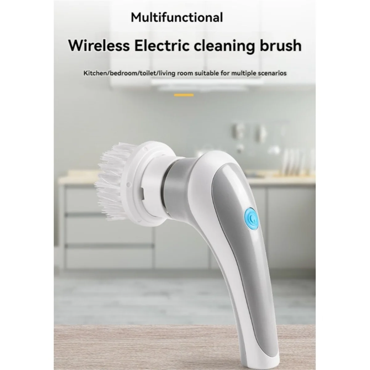 Cepillo de limpieza eléctrica inalámbrico para el hogar, herramienta de limpieza de cocina y baño con carga multifuncional, suministros de lavado