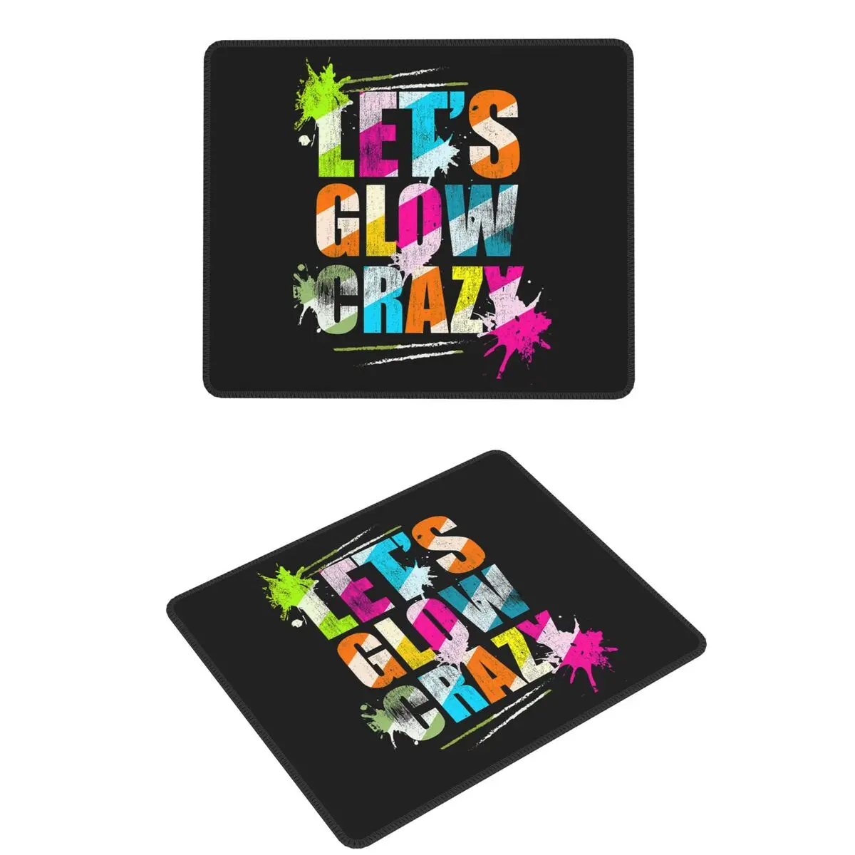 

Let's Glow Crazy Neon Party Light Rave Коврик для мыши Компьютерная клавиатура Коврик для мыши Игровой настольный коврик для ПК Коврики для офисного стола