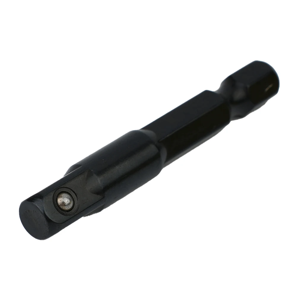 3pc Socket Adapter Set Hex Shank Extension with 1 4 3 8 and 1 2 Inch Sockets Rust Resistant Chrome Vanadium Steel