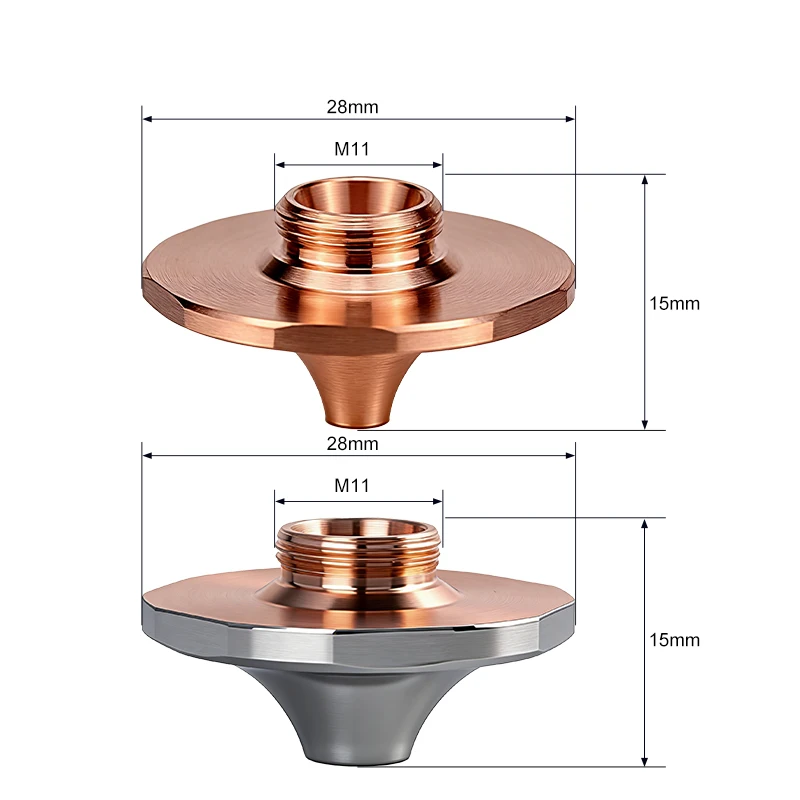 Laser cutting copper nozzle D28 M11 H15 1.0-5.0mm diameter single-layer precision fiber laser cutting machine head
