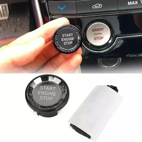 엔진 버튼 시작 중지 엔진 스위치 버튼 Jaguar XF XE For F-Pace 2016-2019 키 장식 커버 스티커 DIY 자동차 장식