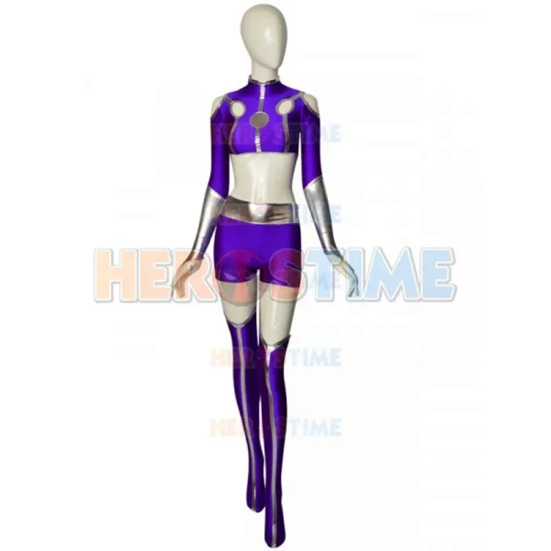 Kids Adults starfire Cosplay Costume Spandex Zentai Suit Halloween woman Girls Female NEW Sexy Party Bodysuit